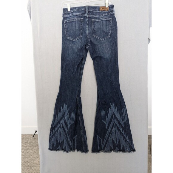 Ariat Flare Jeans Womens Size 28R Blue Chimayo High Rise Cowgirl Western Aztec - Picture 6 of 14
